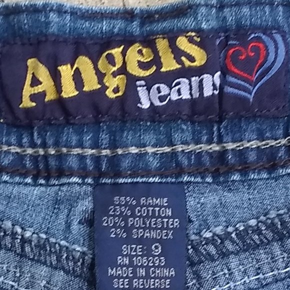 Angels Jeans Size 9 Embellished Pockets BLING!!! - Picture 3 of 3